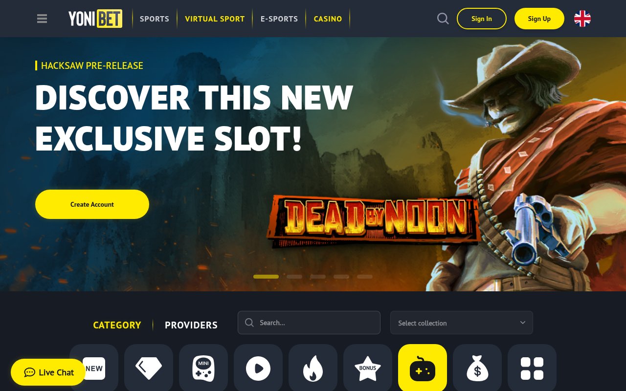 yonibet casino games and sports betting